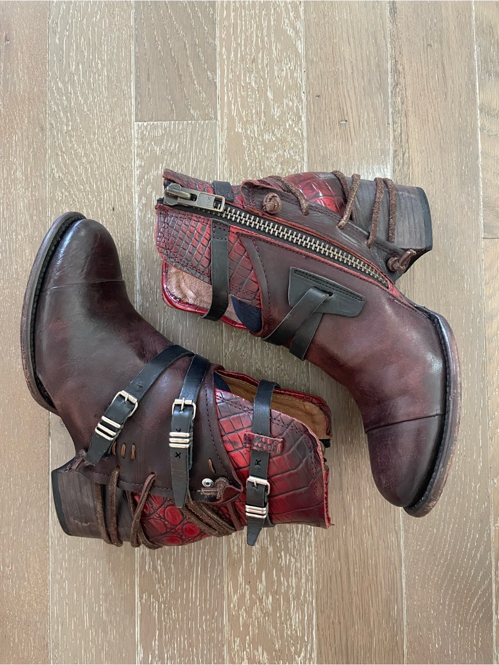Freebird by Steven CRUE Leather Lace-Up Ankle Boots - Picture 3 of 11